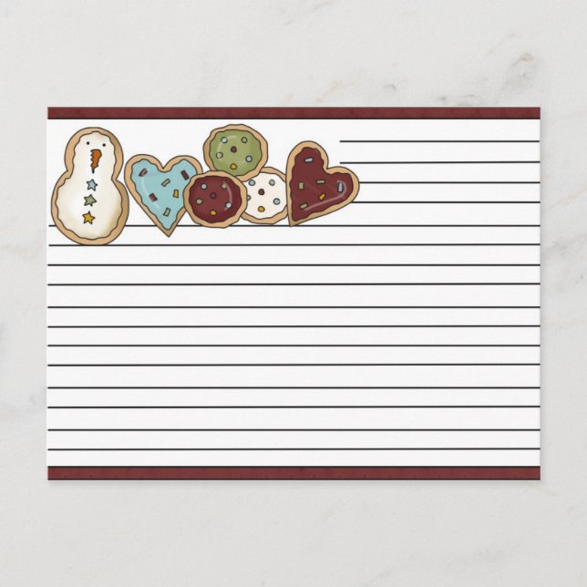 Christmas Recipe Cards (Front)