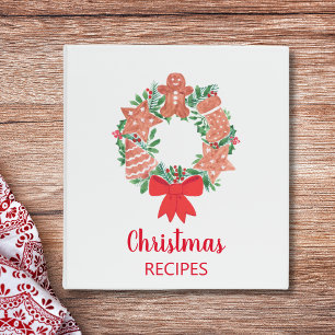 Christmas Recipes 3 Ring Binder
