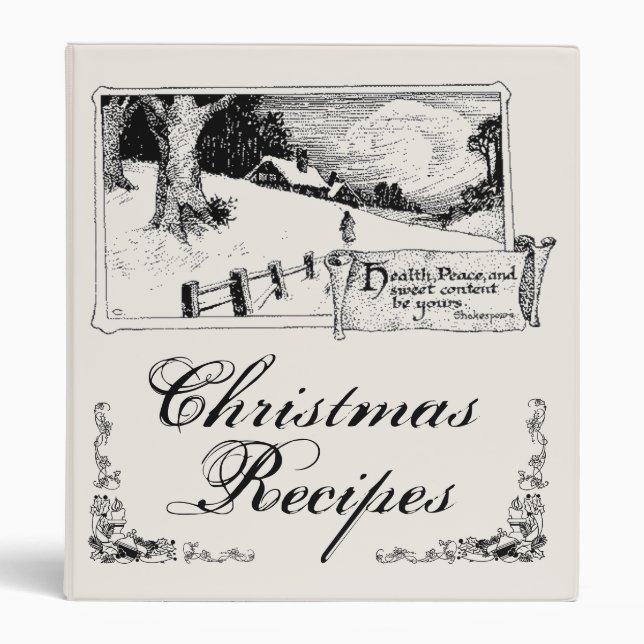 Christmas Recipes Personalized Avery Binder (Front)