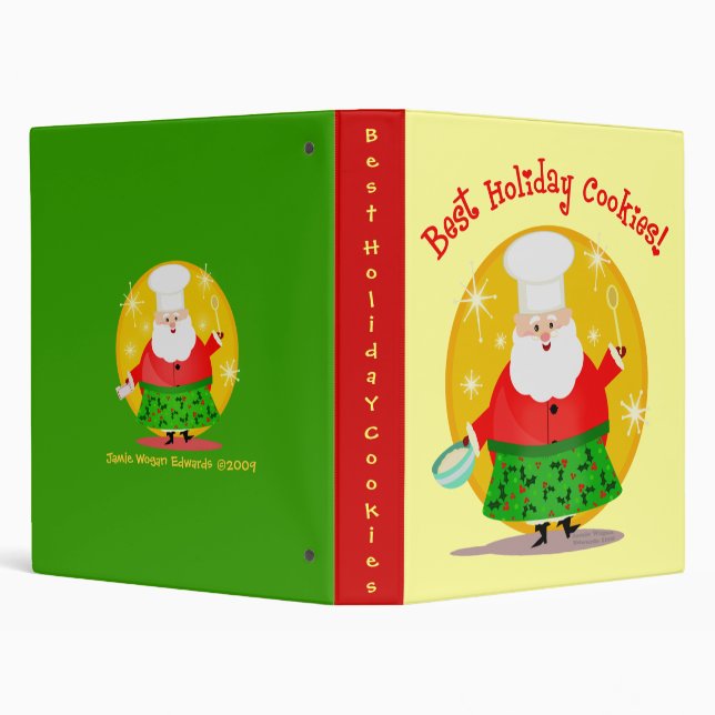 Christmas Recipes Scrapbook Photo Binder (Background)