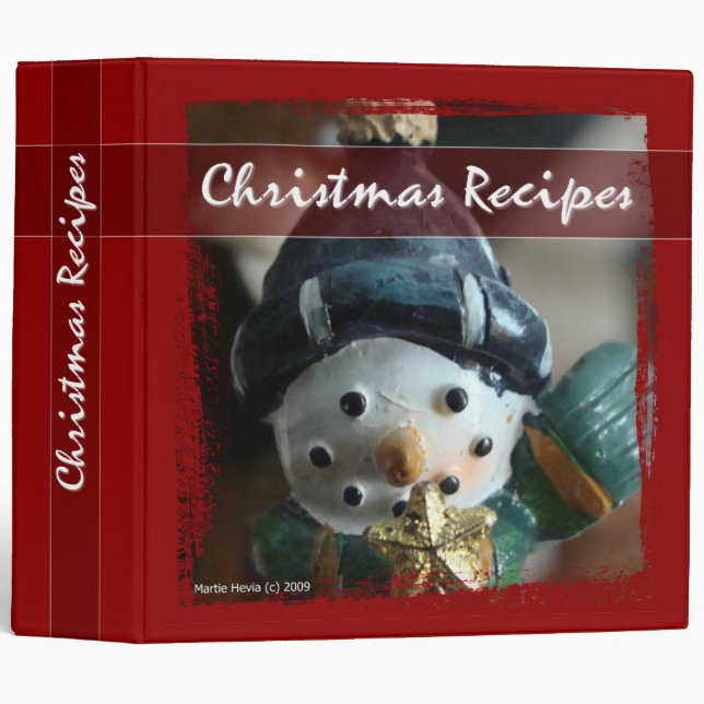 Christmas Recipes - Snowman Binder (Front/Spine)