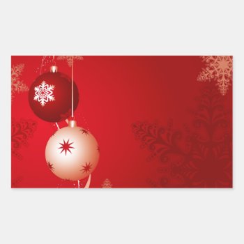 Christmas Rectangular Sticker by Shirttales at Zazzle
