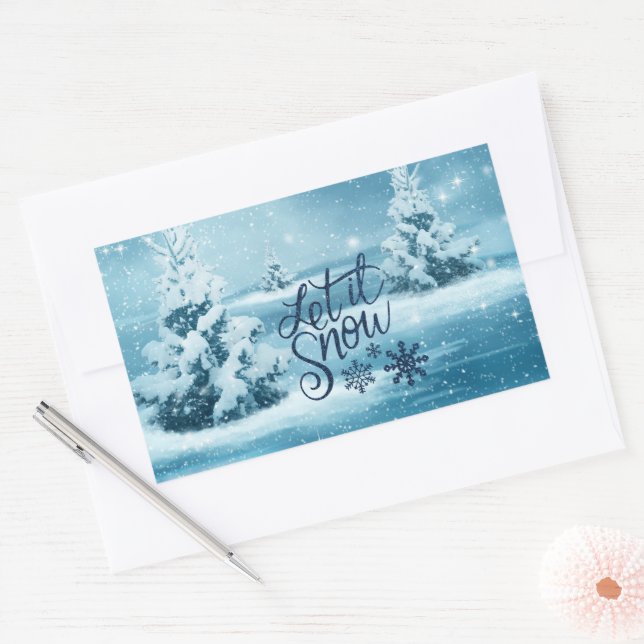 Christmas Rectangular Sticker (Envelope)
