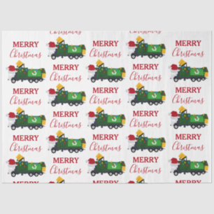 Christmas Recycling Garbage Truck Tissue Paper
