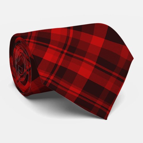 Christmas Red and Black Buffalo Plaid Neck Tie