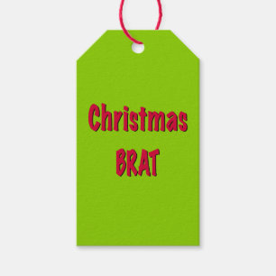 Christmas Red And Brat Green Gift Tags
