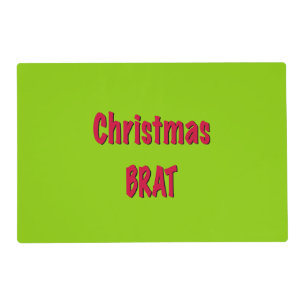 Christmas Red And Brat Green Placemat