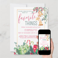 Favorite Things Party Invitations in Red