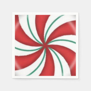 Christmas Red and Green Peppermint Hard Candy Napkins
