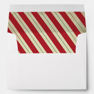 Christmas Red and Green Stripes Envelope