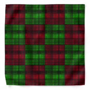 Christmas red and Green tartan. Bandana