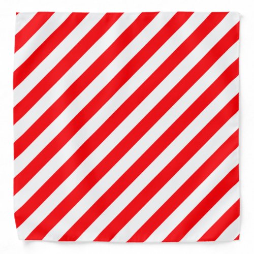 Christmas Red and White Candy Cane Stripes Bandana