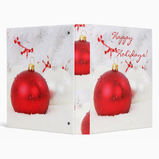 Christmas Red And White Happy Holidays Binder