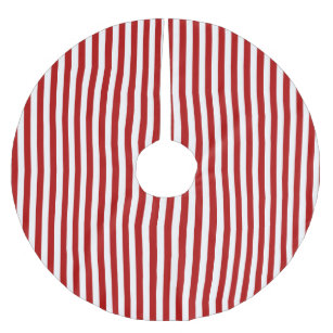 Christmas Red and White Striped Tree Skirt