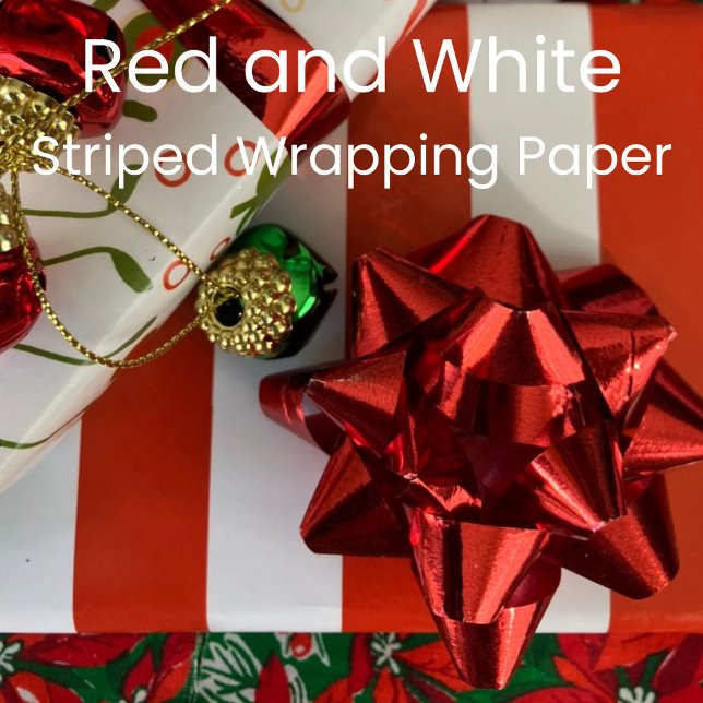 Christmas Red and White Striped Wrapping Paper (Creator Uploaded)