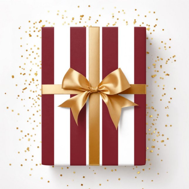 Christmas Red And White Stripes Pattern Wrapping Paper (Christmas Red And White Stripes Pattern Wrapping Paper)