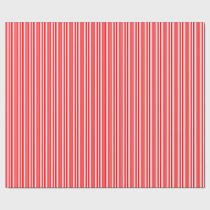 Christmas Red and White Stripes Wrapping Paper