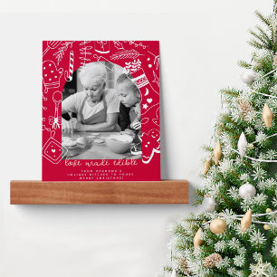 Christmas Red Baking Spirits Bright Holiday Picture Ledge