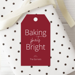 Christmas Red Baking Spirits Gift Tags