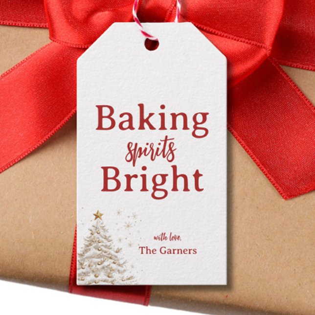 Christmas Red Baking Spirits Gift Tags (Creator Uploaded)