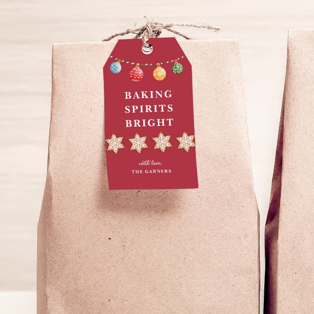 Christmas Red Baking Spirits Gift Tags (Creator Uploaded)