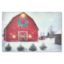 Christmas Red Barn Tissue Paper