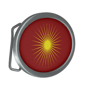 Christmas Red Belt Buckle with Yellow Shining Star