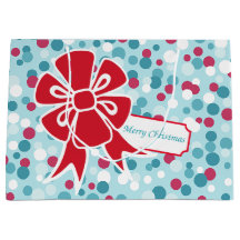 Christmas Red Bow Gift Bag