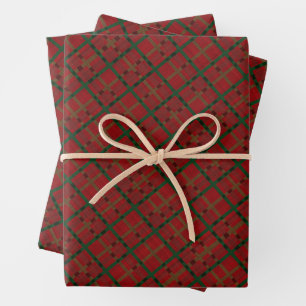 Christmas Red Buffalo Plaid Wrapping Paper Sheets