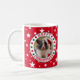 Christmas Red Bunny Lover's Custom Photo Coffee Mug