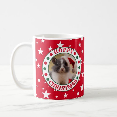 Christmas Red Bunny Lovers Custom Photo Coffee Mug