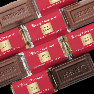 Christmas red business company logo hershey's miniatures
