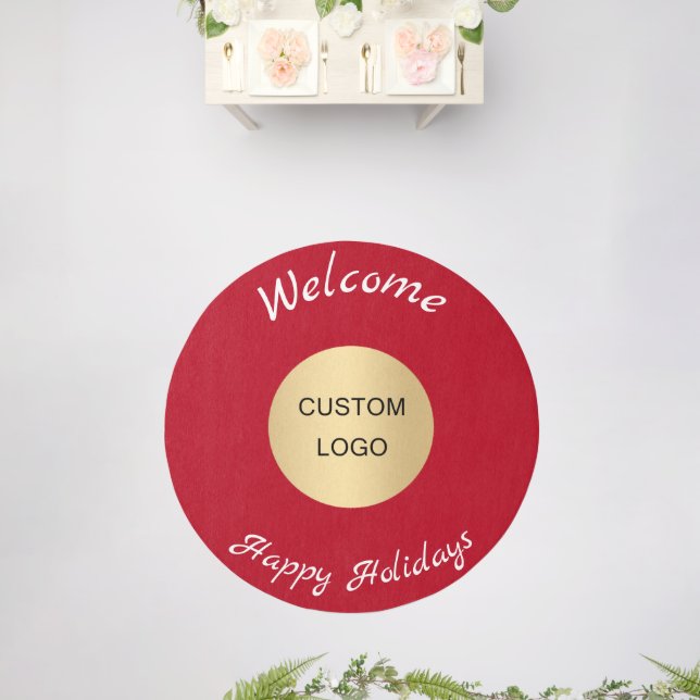 Christmas red business logo rug (Insitu (Wedding))