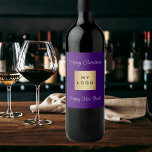Christmas red business logo wine label<br><div class="desc">A classic violet purple colored background. Personalize and add your business,  company logo. Text: Merry Christmas. Happy New Year!
For company events,  parties,  marketing,  promotion.</div>