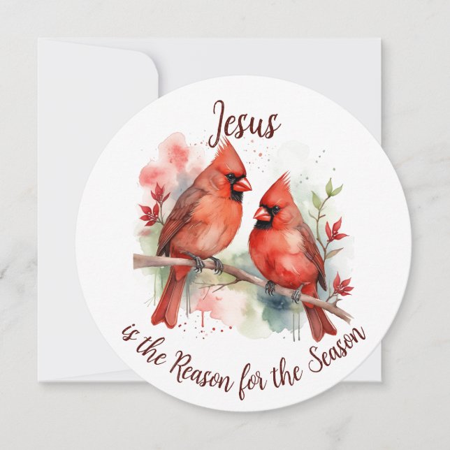 Christmas Red Cardinal Jesus Reason for Season (Front)