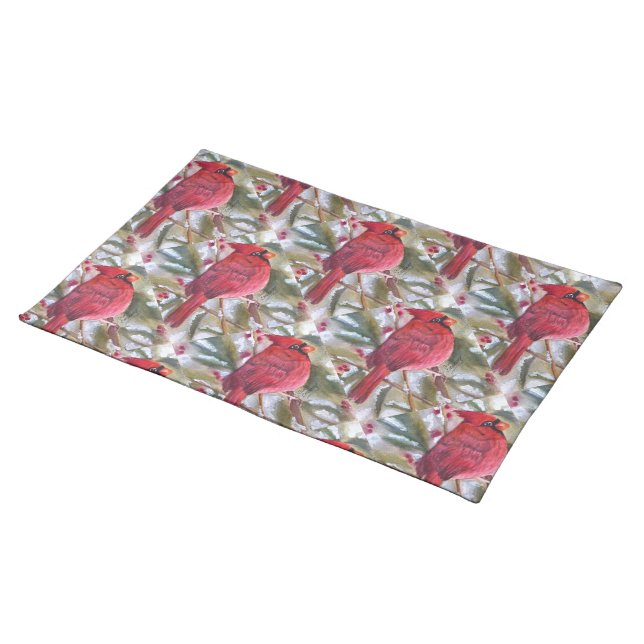 CHRISTMAS RED CARDINAL PLACEMAT (On Table)
