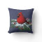 Christmas: Red Cardinal: Snowy Pine Branches: Art