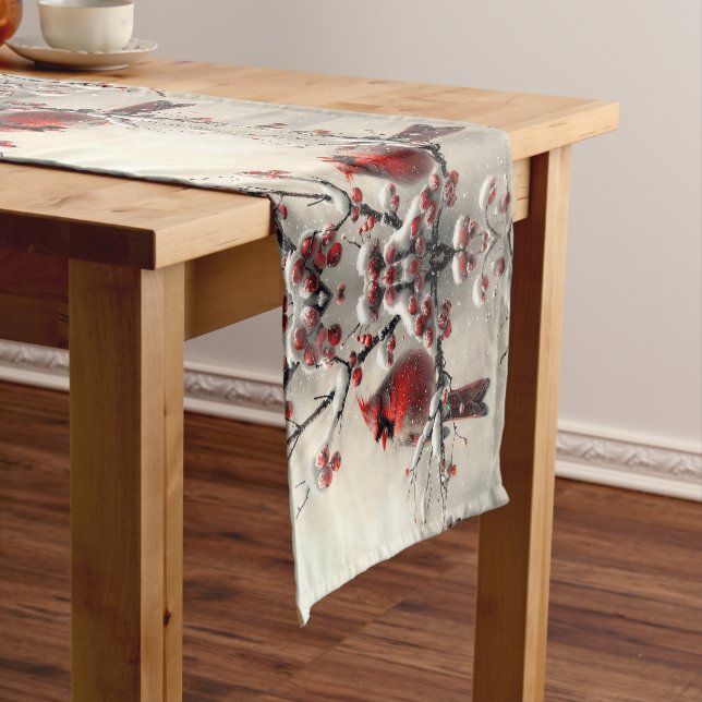 Christmas Red Cardinal Table Runner (In Situ)