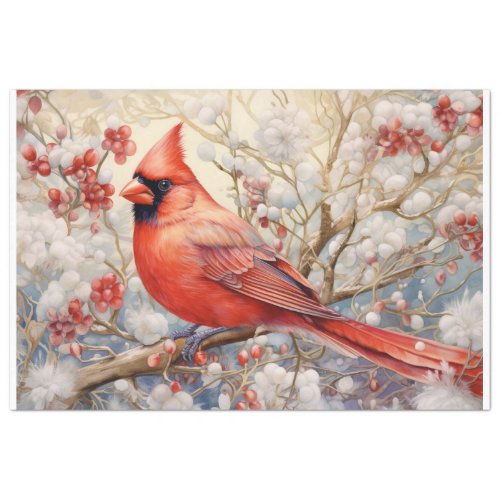 Christmas Red Cardinal  Tissue Paper