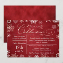 Christmas Red Chalkboard Christmas Party