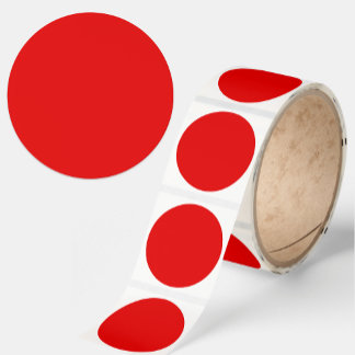Christmas Red Color solid minimalist Classic Round Sticker