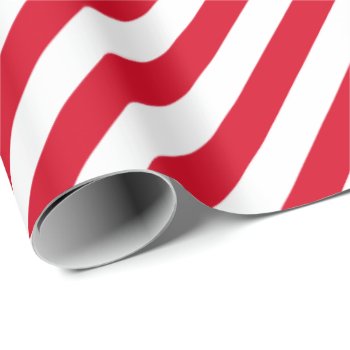 Christmas Red Color White Stripes Xmas Holiday Wrapping Paper by Kullaz at Zazzle