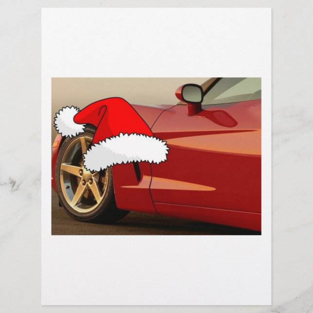 Christmas Red Corvette Flyer (Front)