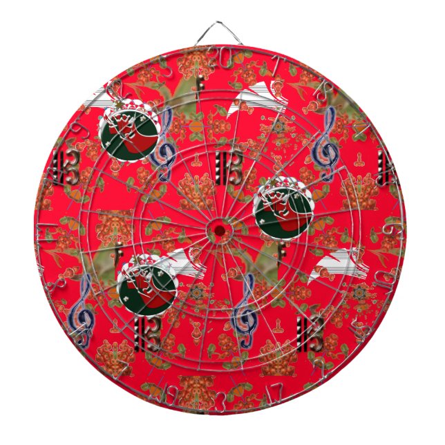 Christmas Red  Dart Board (Front)