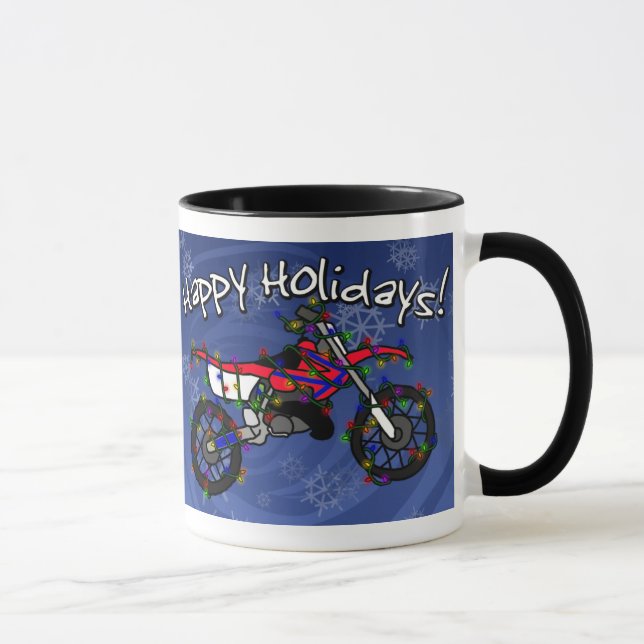 Christmas Red Dirt Bike Mug (Right)