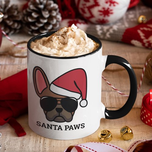 Christmas Red Fawn French Bulldog Mug