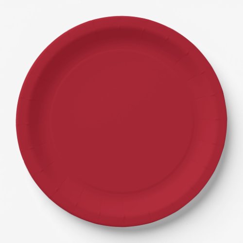 Christmas Red Festive Solid Color Paper Plates