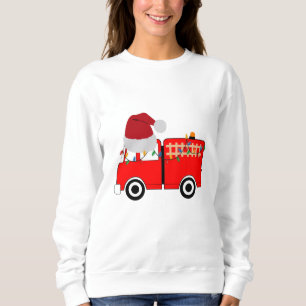 Christmas Red Fire Truck Sweatshirt