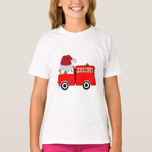 Christmas Red Fire Truck T-Shirt