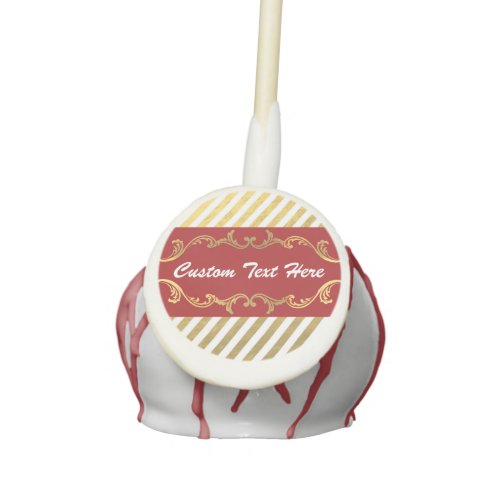 Christmas Red  Gold Elegant Party Cake Pops